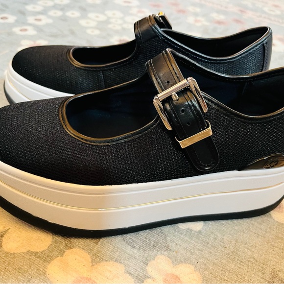 New Michael Kors Hayes Mary Jane Platform Sneakers Black Mesh Sz 8 MSRP$175 - Picture 15 of 15